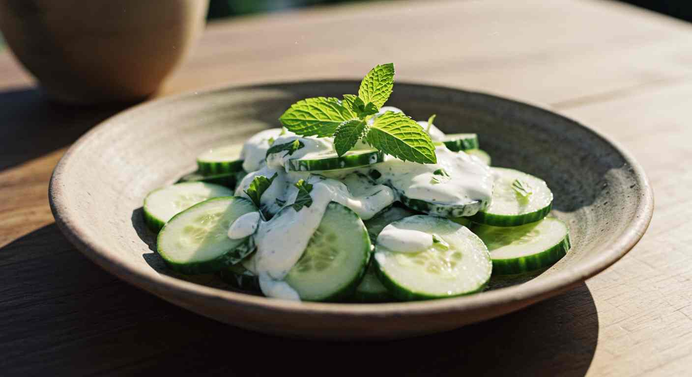 Receta saludable: Ensalada de Pepinos con Aderezo de Yogur - Ensaladas