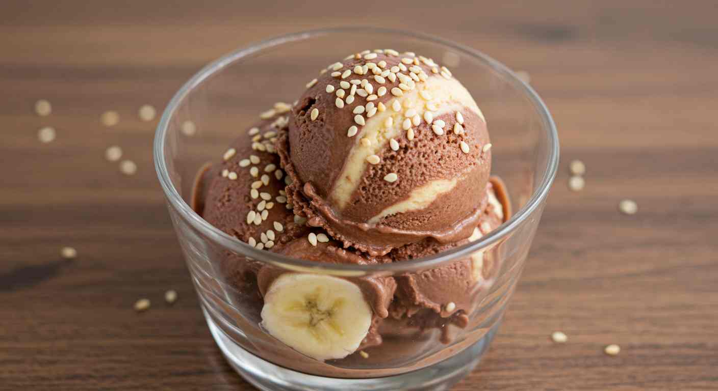 Receta saludable: Helado de Chocolate y Plátano - Postres Saludables