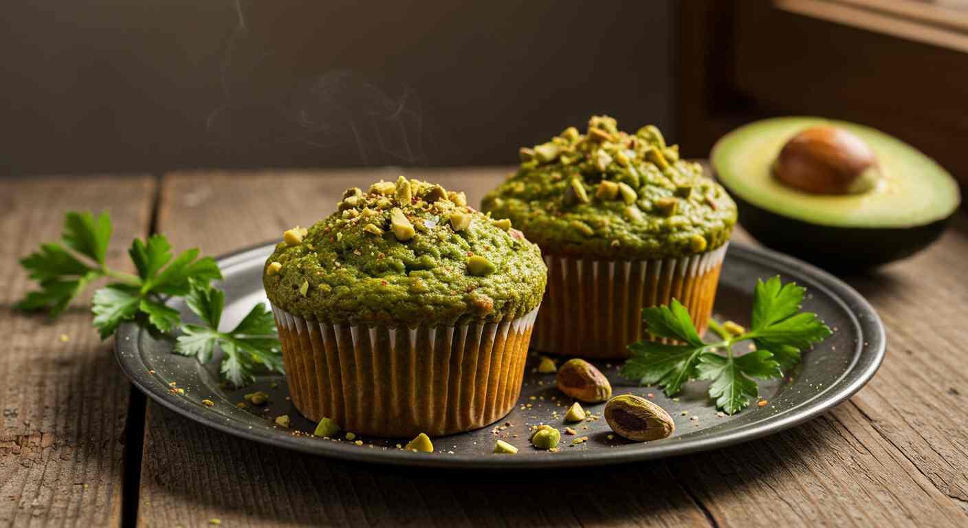Receta saludable: Muffins de Aguacate y Pistachos - Postres Saludables