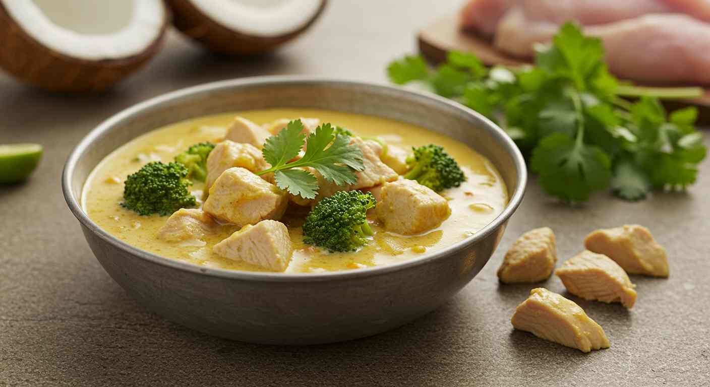 Sopa De Pavo Y Verduras En Curry De Coco