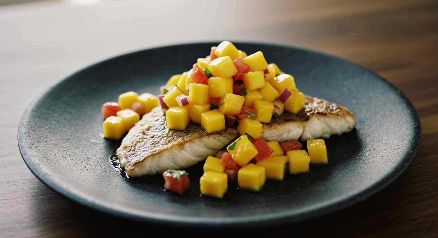 Tilapia con Salsa de Mango - Especial para tiroides