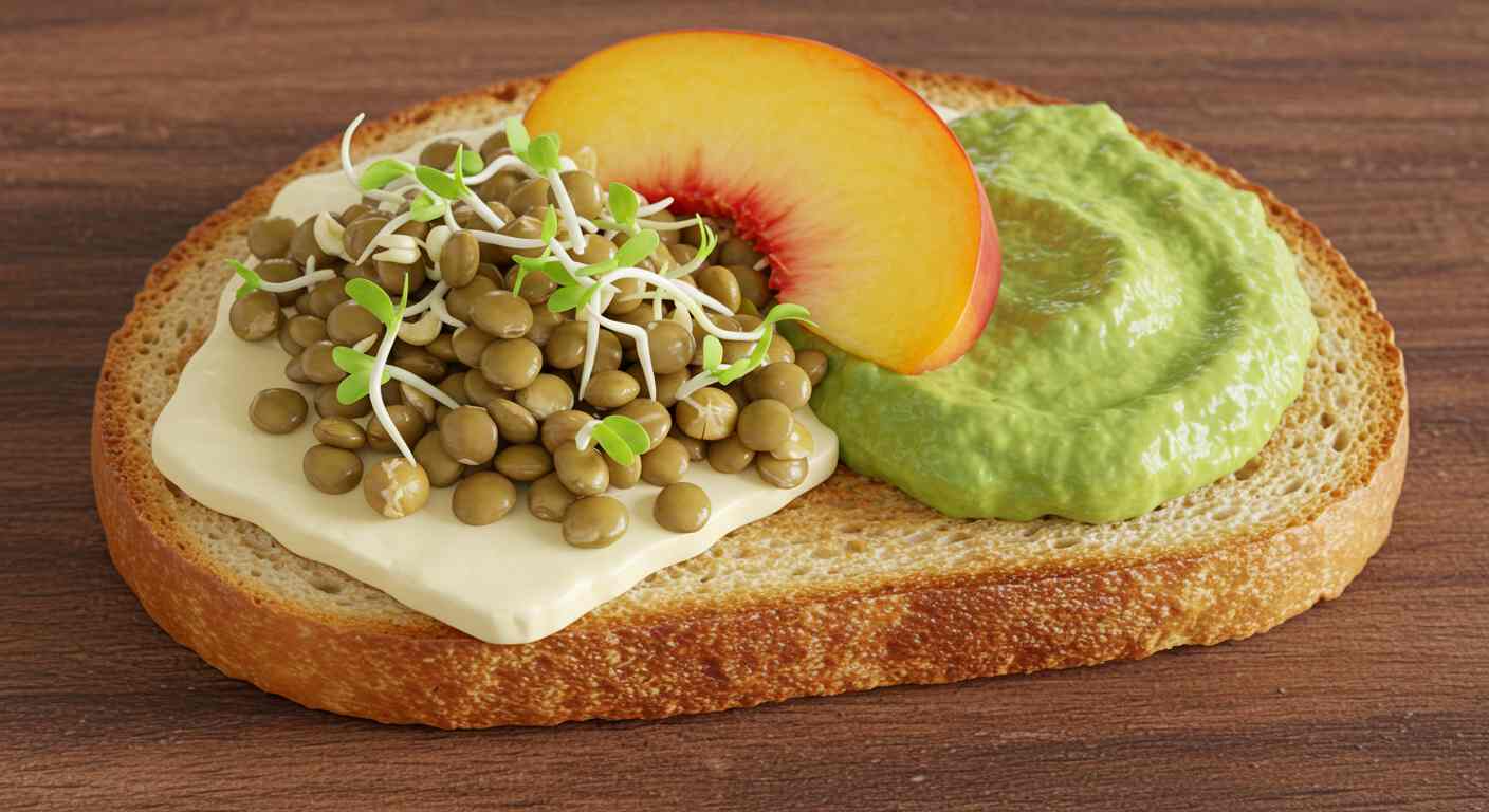 Tostada de Germinados de Lenteja y Avellanas - Ideal para Diabéticos