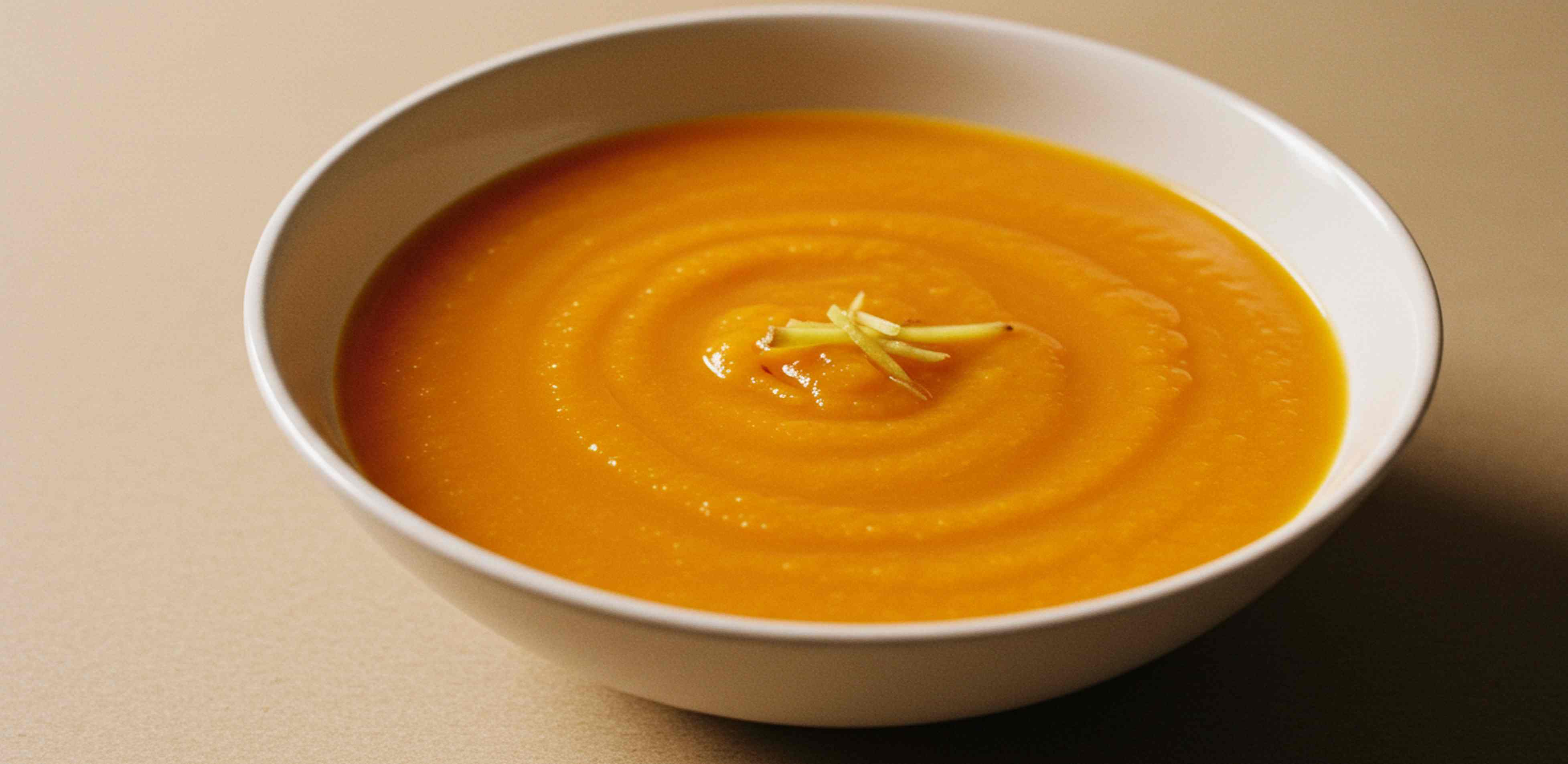 Sopa de zanahoria y jengibre